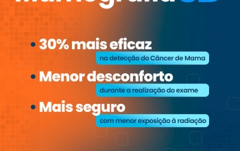 Mamografia 3D: precisão e cuidado pra saúde da mulher.